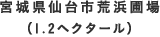 宮城県仙台市荒浜圃場（1.2ヘクタール）